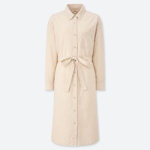 Uniqlo Corduroy Midi Shirt Dress